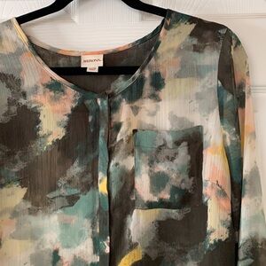 Sheer watercolor Merona blouse